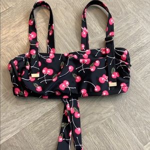 Cherry adjustable bikini top
